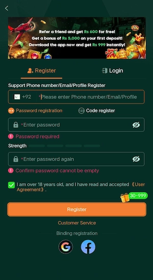 BETQQ Game Register