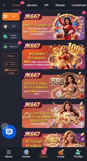 JK667 Game Bonuses