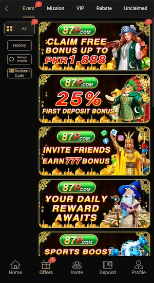 87P Game Bonuses