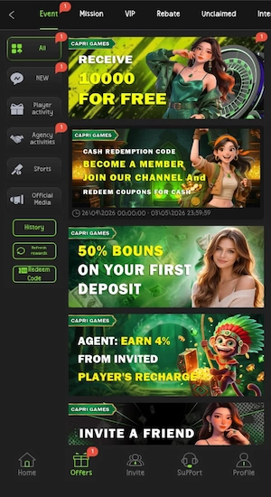 Capri Game Bonuses